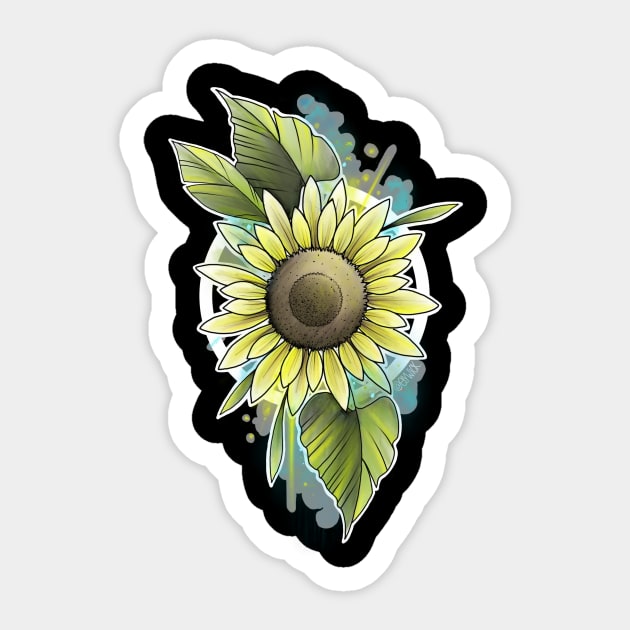 sunflower <3 (color) Sticker by elywick